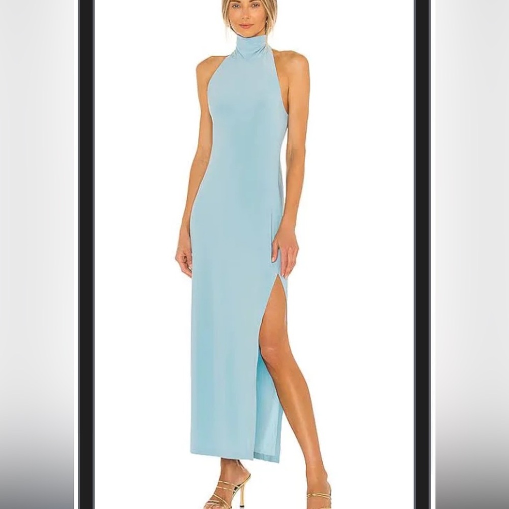 Elegant Sleeveless Blue Dress